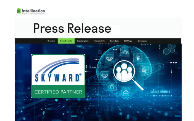 graphic showing announcement of expanded skyward partnership