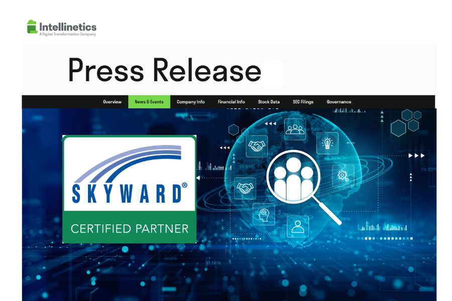 graphic showing announcement of expanded skyward partnership